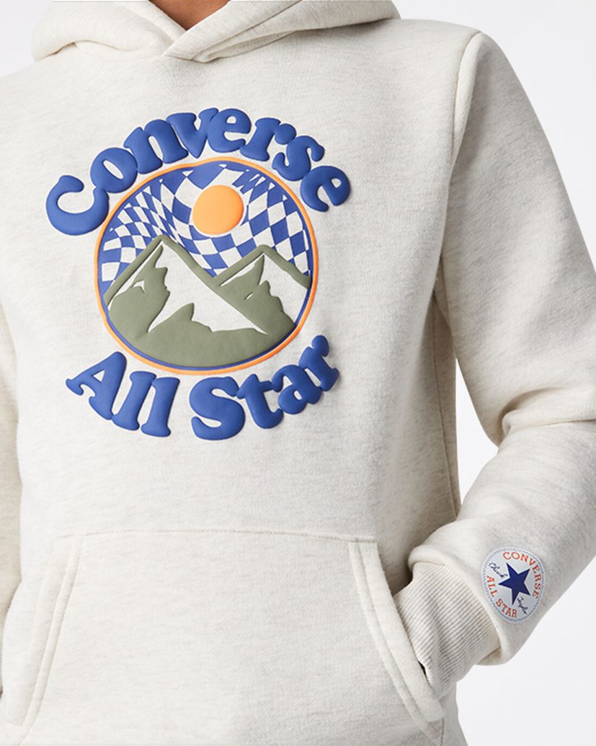 Moletom Com Capuz Converse Into The Wild Fleece Pullover Menino Bege | PT W001457